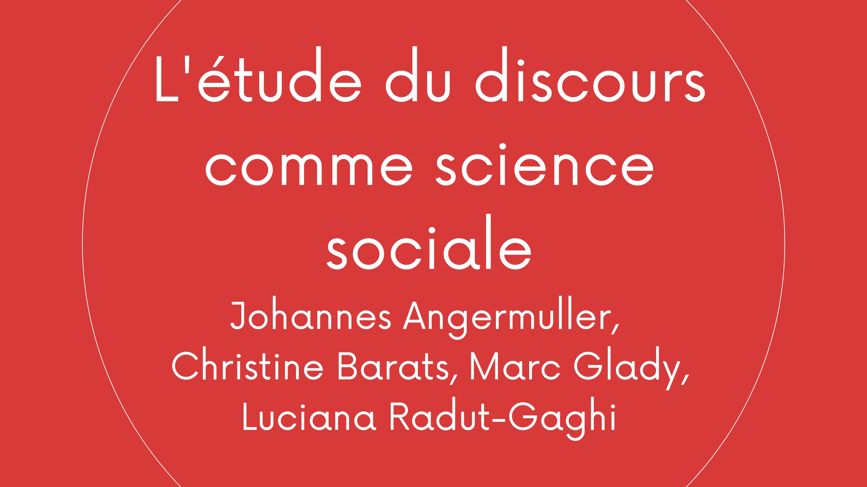 L'étude du discours comme science sociale